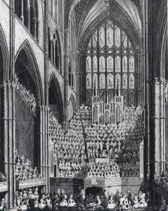 The chorus, orchestra and organ in Westminster Abbey on the occasion of the Handel Commemoration in 1784